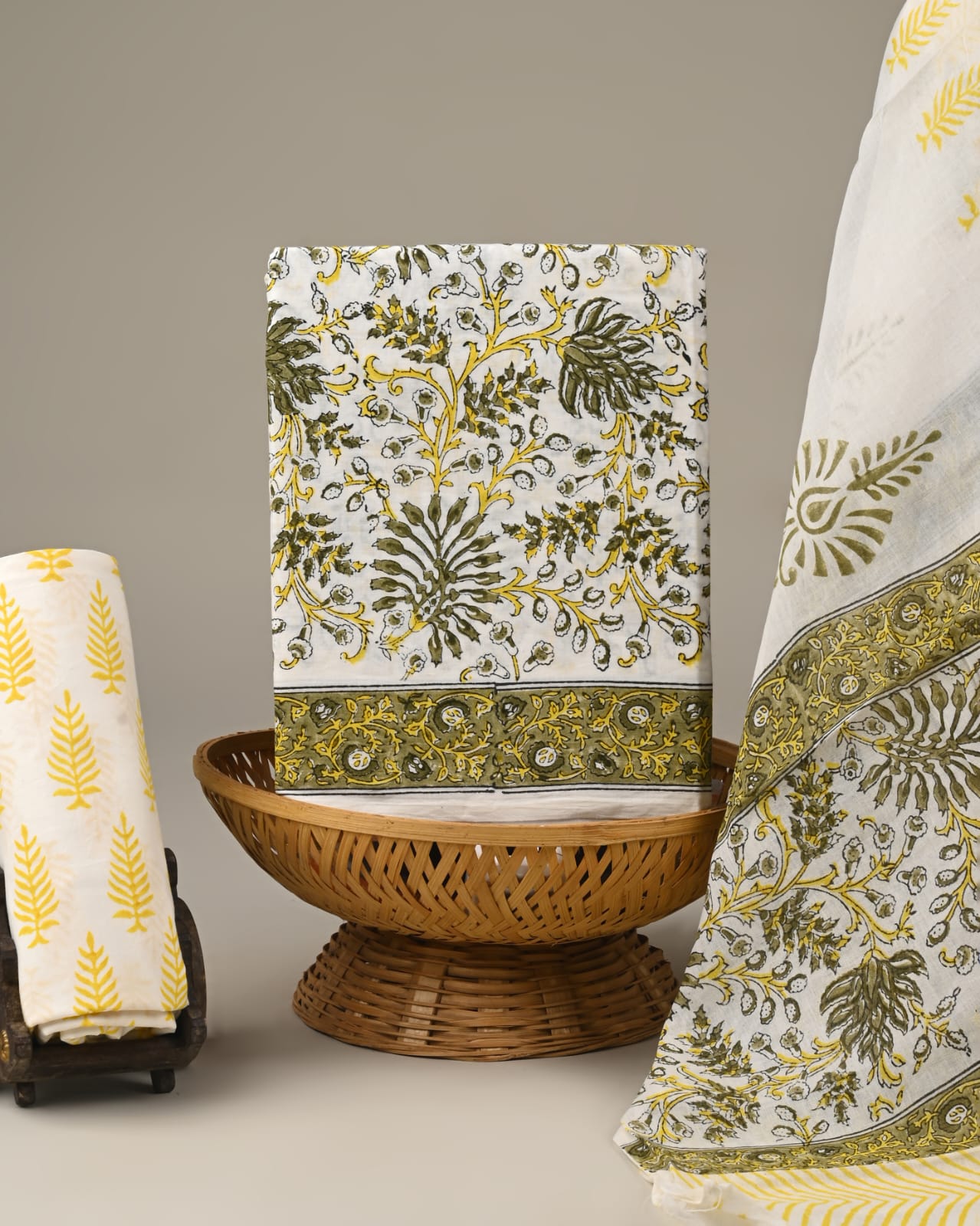 hand block cotton suit set jaipur